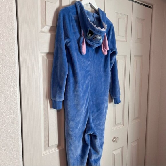 Stitch From Lilo & Stitch Zip Up Footless Pajamas PJs Disney Halloween Sz Small - Picture 2 of 10